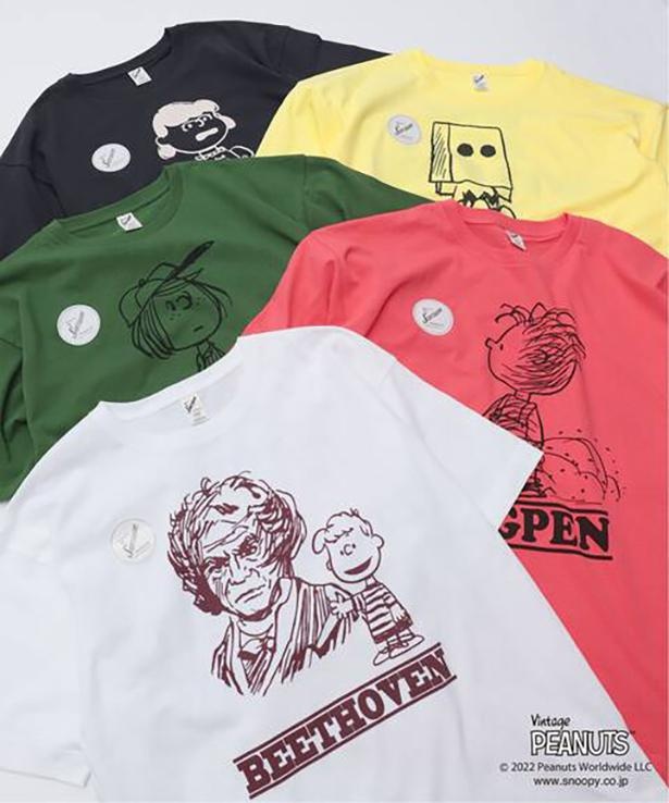 「【PEANUTS×SPORTS WEAR by relume】別注SPECIAL 18/-OE 半袖Tシャツ」(各5995円)