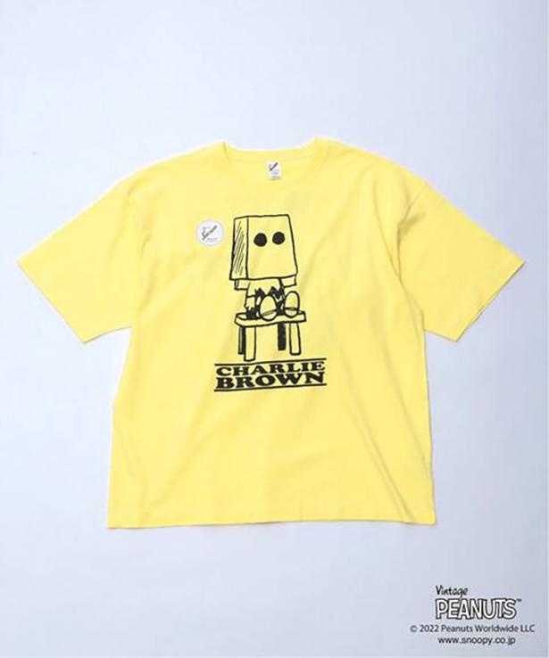「【PEANUTS×SPORTS WEAR by relume】別注SPECIAL 18/-OE 半袖Tシャツ(イエローC)」(5995円)