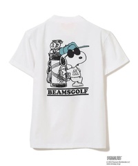 ホワイト「＜WOMEN＞PEANUTS×BEAMS GOLF/別注 スヌーピー モックネックシャツ」(1万5400円)