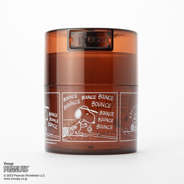 「PEANUTS Tightvac コンテナ 0.29L クリアブラウン (テニス)」(2640円)