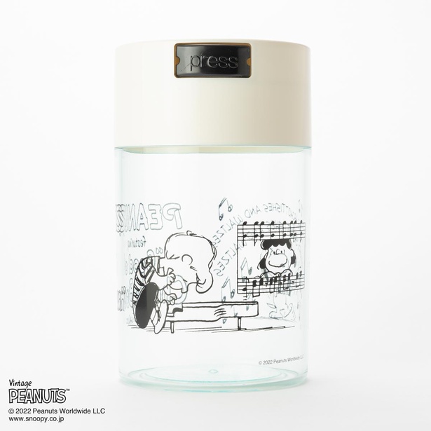 「PEANUTS Tightvac コンテナ 0.57L ホワイト/クリア (ピアノ)」(2970円)