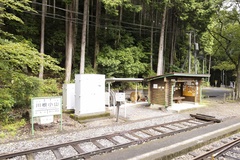 正式名称は「川根小山駅」だが、「川猫山駅」と書かれた看板も設置されている