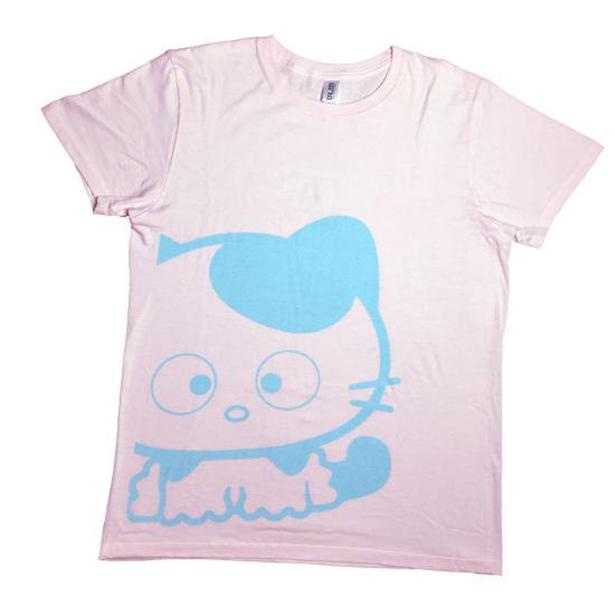 「ビッグサイズプリントTシャツ(Pink×Blue)」(3667円)※サイズ:S