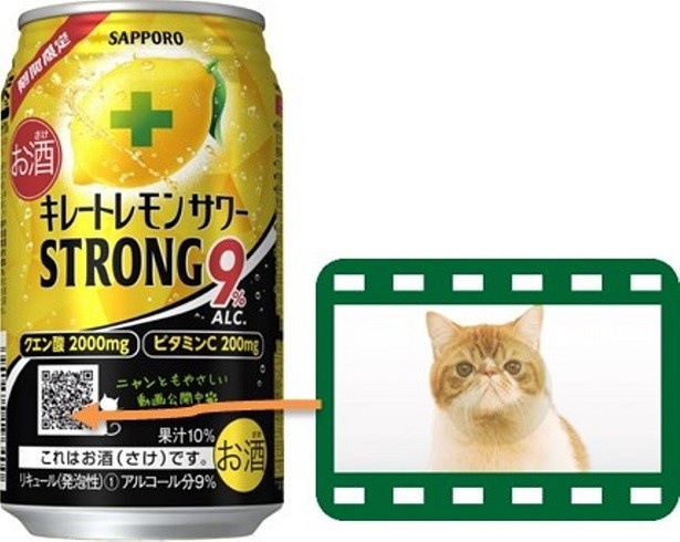 【写真を見る】「ほっこり」する猫の動画コンテンツに繋がるQRコードを掲載