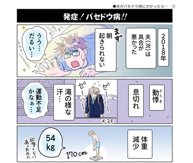 画像2 39 寝てばかりの夫 ダラダラすんなと思っていたら バセドウ病 だった 家族から見た バセドウ病レポート漫画が知見に富んでいる ウォーカープラス