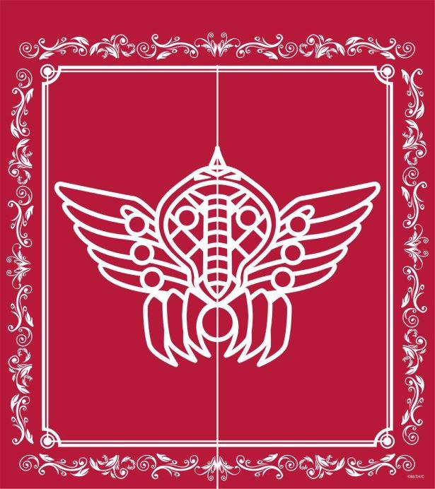 翼の生えたコブラの紋章を掲げたラオウ率いる拳王軍のれんをレンタル