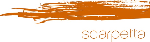 【写真】「Scarpetta(スカルペッタ)」ロゴ、お皿に残ったソースをパンですくった時に残る痕跡を表現