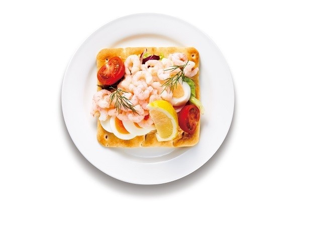 シュリンプオープンサンド(450円)