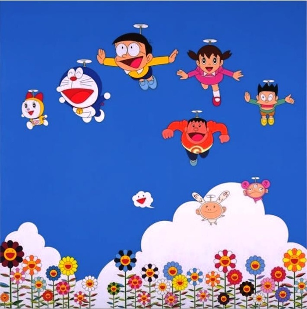 前回「THE ドラえもん展」村上隆さん出展作品「ぼくと弟とドラえもんとの夏休み」(2002年)