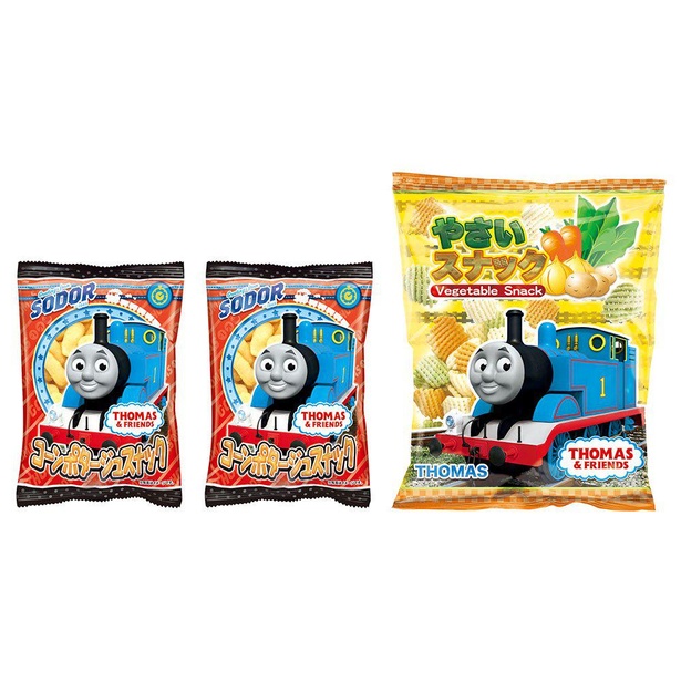 トーマスやさいスナック1点、トーマスコンポタージュスナック2点が入っている