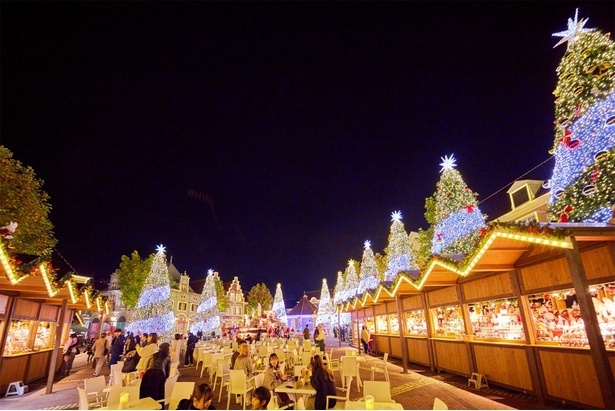クリスマスタウンで開催されているクリスマスマーケット