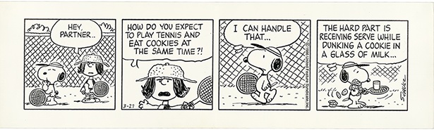 「ピーナッツ」原画　1986年3月27日
