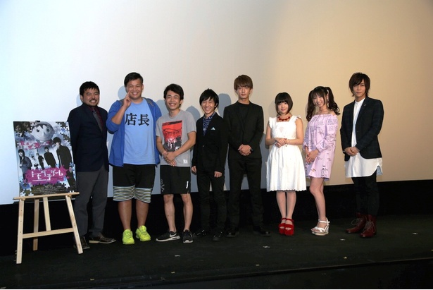 虹のコンキスタドール・根本凪が、共演の大倉士門、上野優華、天月-あまつき-、シルクロード、浦上晟周、ンダホ、永江二朗監督と共に「トモダチゲーム 劇場版」の舞台挨拶に登壇