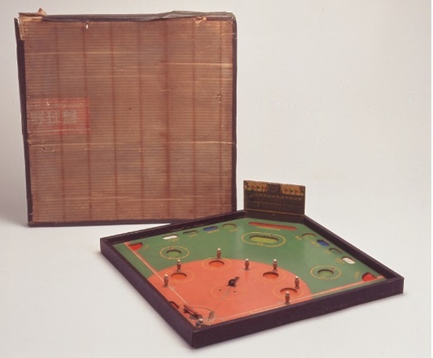 記念すべき初代「野球盤」。当時の価格は1750円で、現代では約3万円に相当する