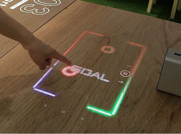 テーブルにゲームが映し出される「スマートゲームテーブル」