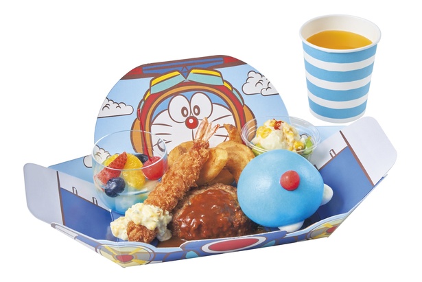 ドラえもん わくわくキッズプレートセット(1200円)は、11歳までのお子様メニュー