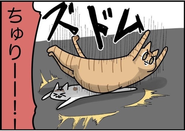 猫達に囲まれた日常をコミカルな漫画に！