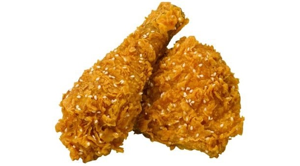 「辛旨チキン」2ピースで「かくし味 極（きわみ）味」が1袋ついてくる