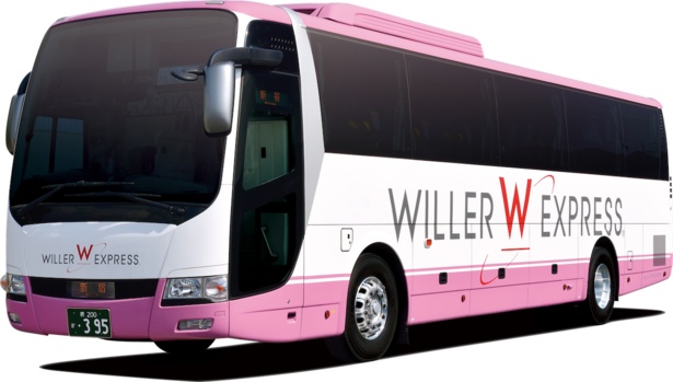 WILLER EXPRESSといえば、ピンクのラッピングが施されたこのバスを思い浮かべる人が多いだろう