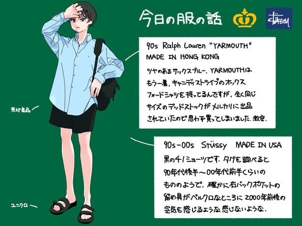 今日の服の話「Stussyの短パンの話」1