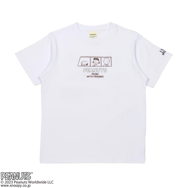 「PEANUTSコラボ Picnic Tシャツ」(ホワイト)