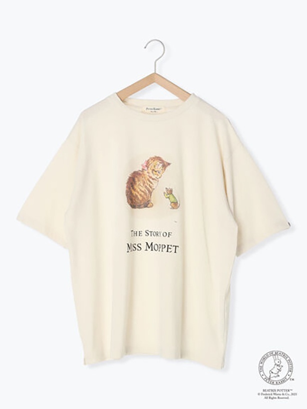「猫Tシャツ(オフホワイト)」(3850円)