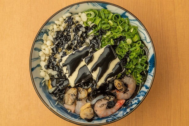 イカ墨リゾットもんじゃ