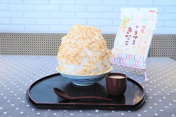 「かけ放題＆追いきなこ」で食べる雪のようなかき氷