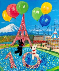 【写真】リサとガスパールタウンが舞台の10周年を記念したイラストも公開
