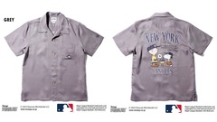 【写真】ボウリングシャツのバックには、人気キャラクターが集結！フロントの胸ポケットにもスヌーピーの姿が…