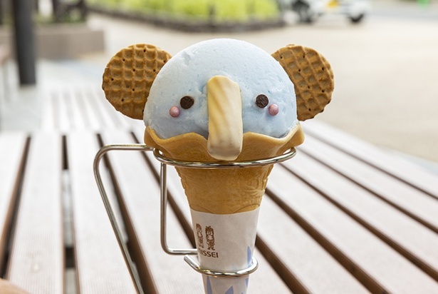 さわやかなラムネの味わいが暑い日にぴったりな「ぞうさんアイス」(550円)