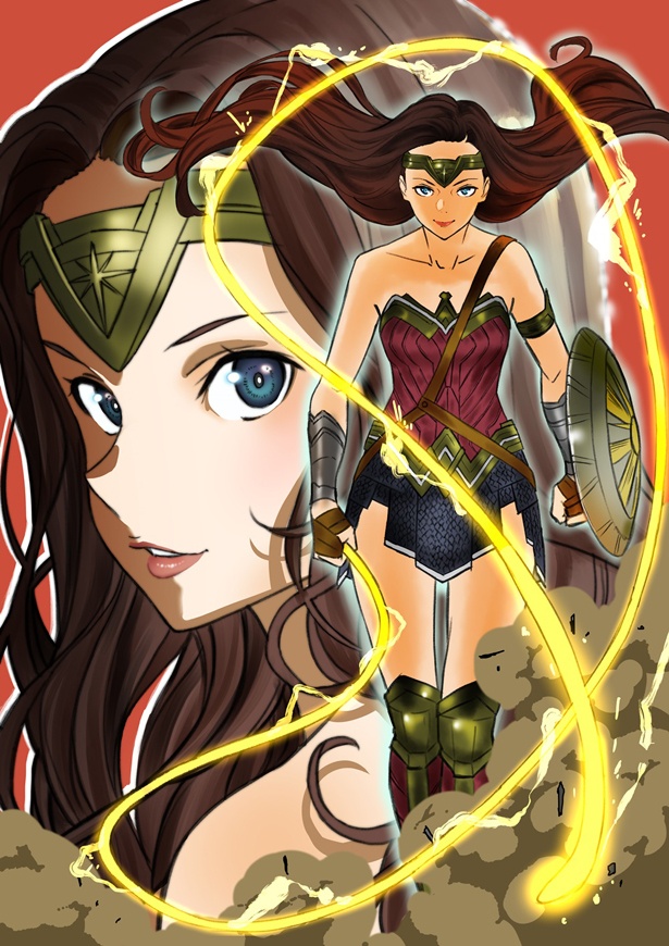 足立慎吾とのコラボも実現!ワンダーウーマンについて「強すぎて、でもまだ心は少女のドジっ子なダイアナが可愛くてたまらないです!」とコメント