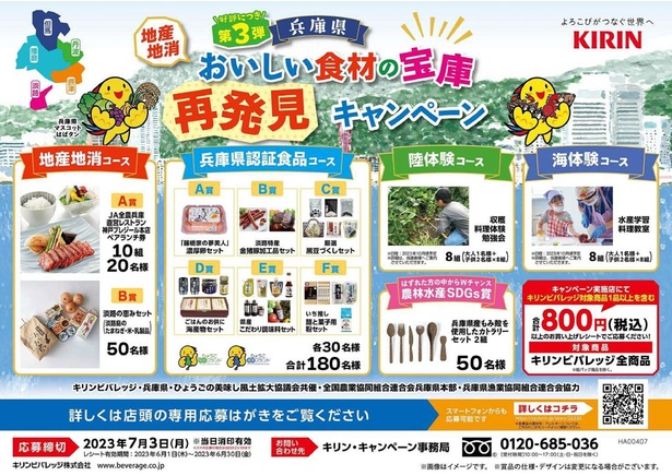 大好評につき、「兵庫県おいしい食材の宝庫再発見キャンペーン」第3弾を実施！