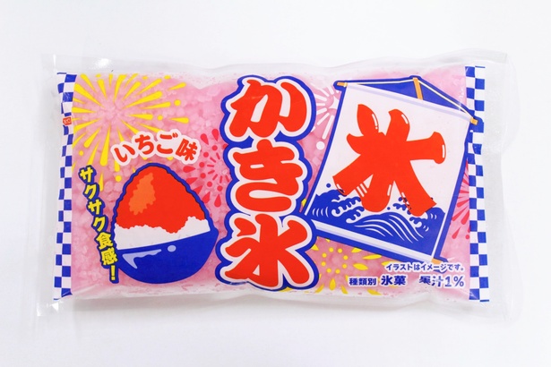 フタバ食品株式会社の「かき氷 いちご味」。九州人にとって“夏の味”とも言えるローカルスイーツ。※店舗により規格が異なる場合あり。また、店舗により入荷しない場合あり