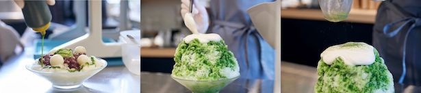 茶氷「白玉ぜんざい抹茶」
