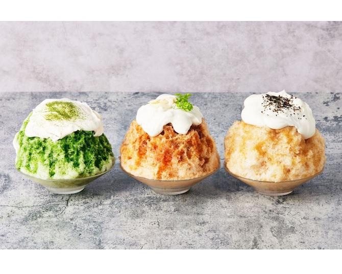 お茶専門カフェ「THREE TEA CAFE トレインチ自由が丘店」にティージェラート入り3種のお茶のかき氷「茶氷」が新登場