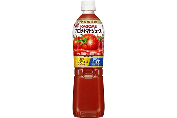 「カゴメトマトジュース食塩無添加」(720mlPET) 90周年ロゴのついた限定パッケージ