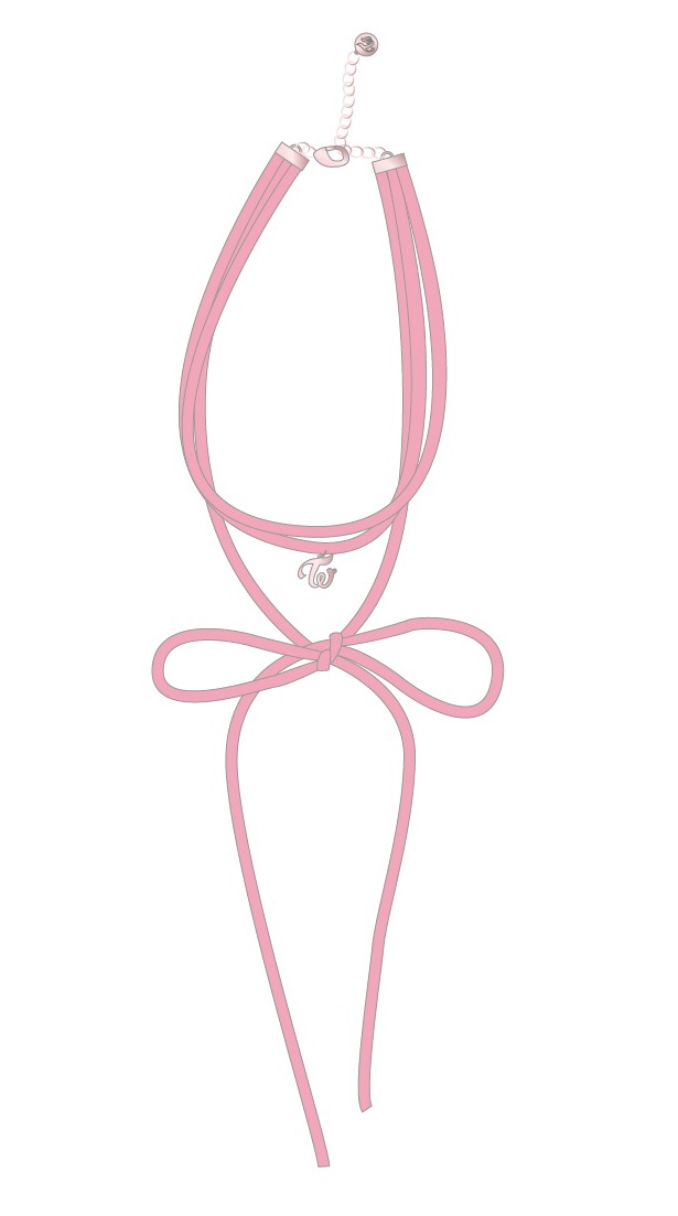 日本初のポップアップストア「#TWICE POP UP STORE」にて販売！「リボンチョーカー」1400円※実際の商品とデザインが異なる場合がございます