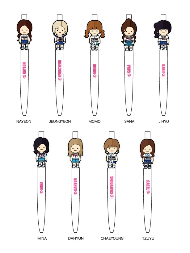 日本初のポップアップストア「#TWICE POP UP STORE」にて販売！「トゥドゥンイボールペン (#TWICEバージョン)」各800円※実際の商品とデザインが異なる場合がございます