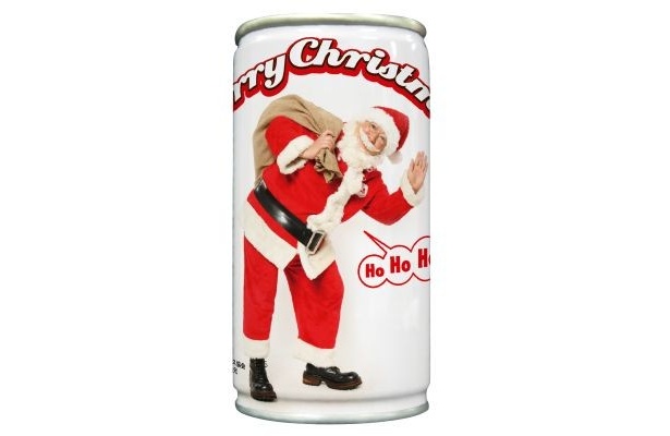 日本で唯一の公認サンタクロース・パラダイス山元さんの“サンタ缶”も