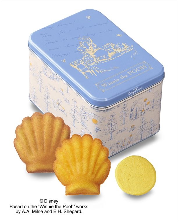 「＜くまのプーさん＞スイーツ缶 」(1080円)はマドレーヌ2種とクッキー1種で計11個入り
