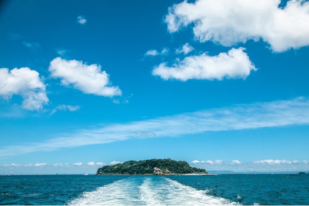 「無人島『猿島』とYOKOSUKA軍港めぐりクルーズ」で上陸する猿島。乗船場まで「はとバス」で向かう