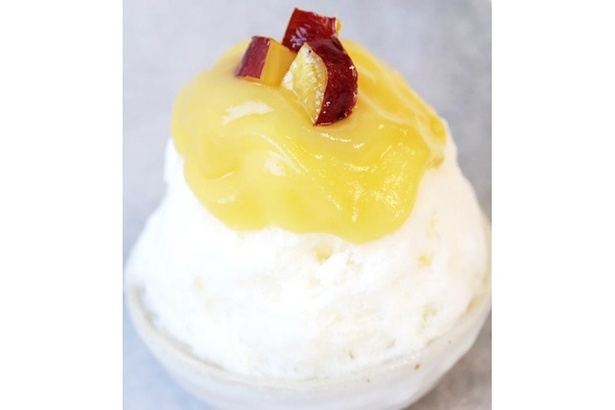 ガーリッシュガーリックの「みるきーさつま芋かき氷」(1200円)