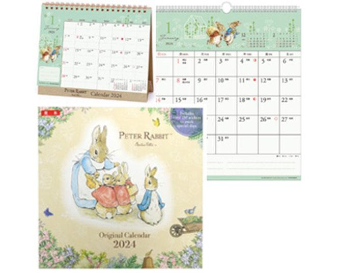 ピーターラビット(TM)の2024年版「カレンダー」3種が登場！愛らしいイラストを飾って素敵な1年に