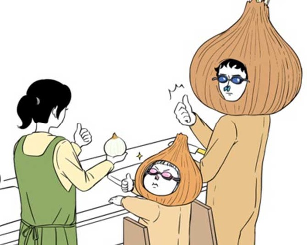 着ぐるみ姿のパパさんとムスメちゃん、ツッコミ役のママさんの楽しい日常を描く