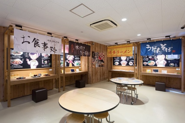 ミュージアム食コーナー。博多の食文化を紹介する展示している