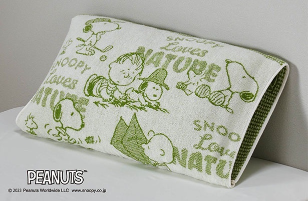 「のびのびピローケース」カラーはグリーンとブラウンの2色展開