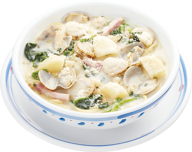 【写真】寒くなってくると食べたくなるスープパスタ。今年は「帆立とあさりのチャウダースープパスタ」(1309円)が新登場！