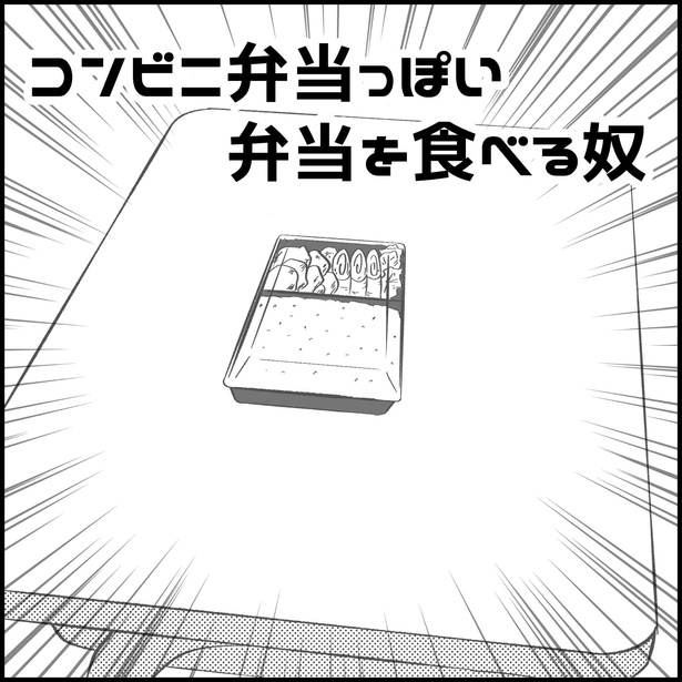 コンビニに弁当っぽい弁当を食べる奴