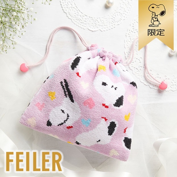 「FEILER 巾着(スヌーピースマックハート)」(8250円) 